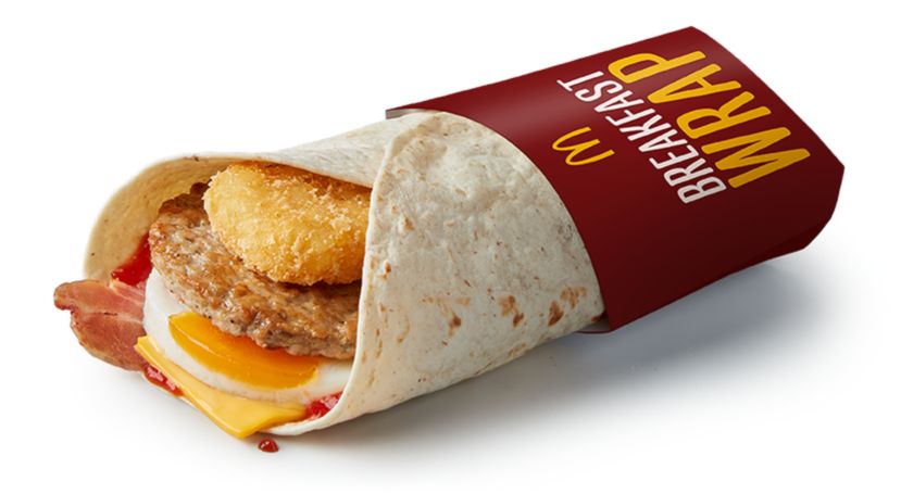 McDonald’s Breakfast Wrap with Ketchup